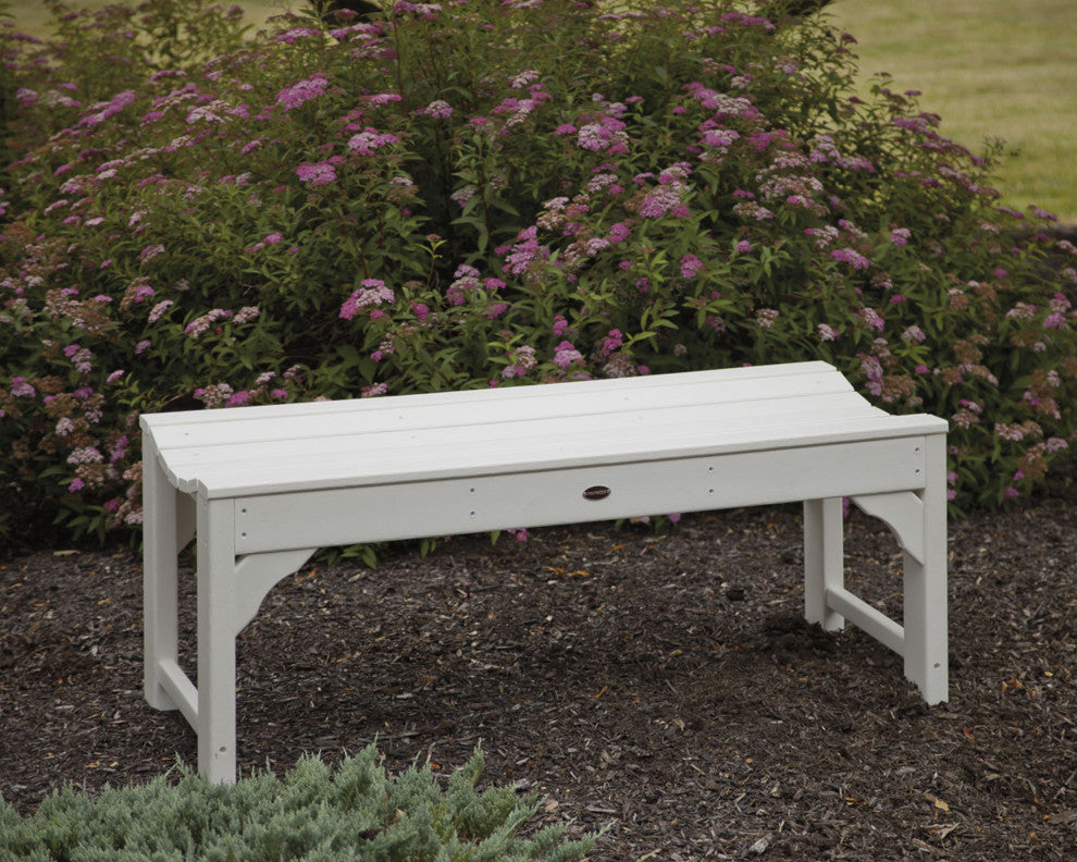 Polywood Traditional Garden 48" Backless Bench, Mahogany