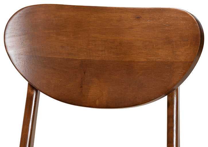 Kobell Mid-Century Modern Walnut Brown Wood Dining Chair, Set of 2