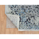 Light Gray Pure Silk With Wool Hand Knotted Broken Kashan Design Rug, 6'0"x9'0"