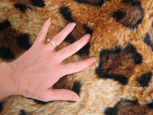 Faux Leopard Skin Pelt Rug, 56"x79"