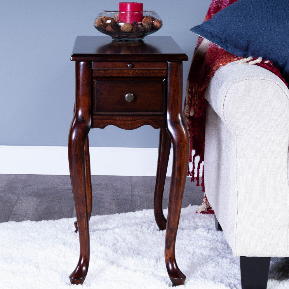 Butler Croydon Plantation Cherry Chairside Table, Dark Brown