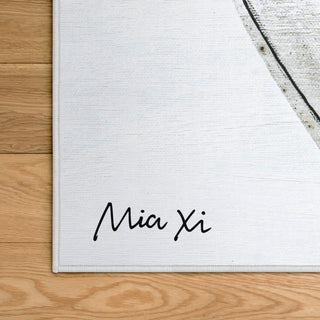 Circuli II Circles Art Area Rug, 7.5'x10.3'