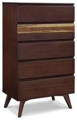 Azara Five Drawer Chest, Sable