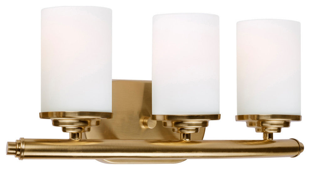 3-Light Bath Vanity Light, Soft Gold