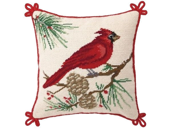Cardinal NeedlePoint Pillow