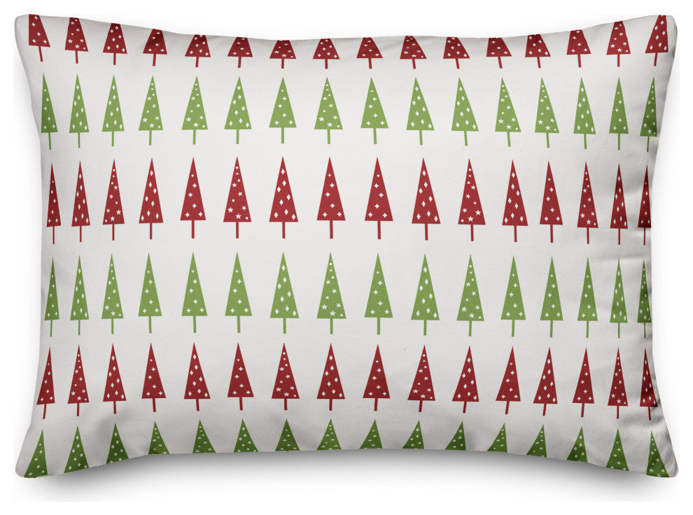 Christmas Tree Pattern 14"x20" Throw Pillow Cover