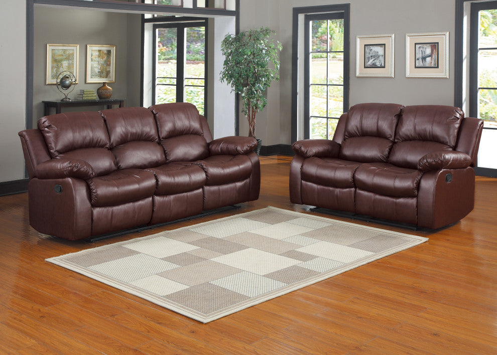 Center Hill Reclining Sofa Collection, Brown, Loveseat