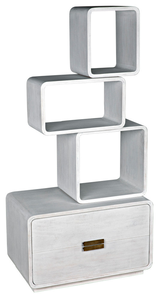 Belini Bookcase, White Wash