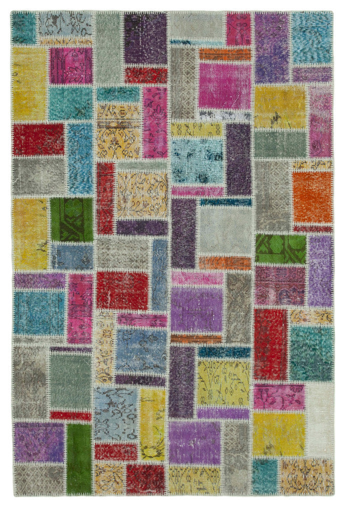 Rug N Carpet - Hand-Knotted Oriental 5' 8" x 8' 4" Unique Patchwork Area Rug
