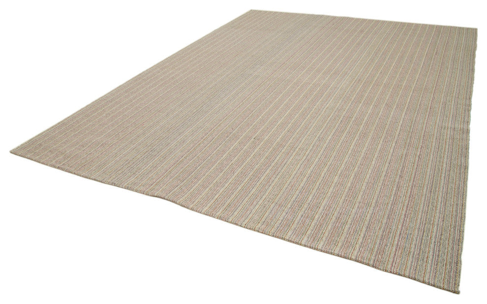 Rug N Carpet - Handmade Turkish 9' 5'' x 12' 5'' Modern Design Wool Kilim Rug