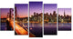 "San Francisco Skyline and Bay Bridge" Wall Art, 5-Panels, 60"x32"