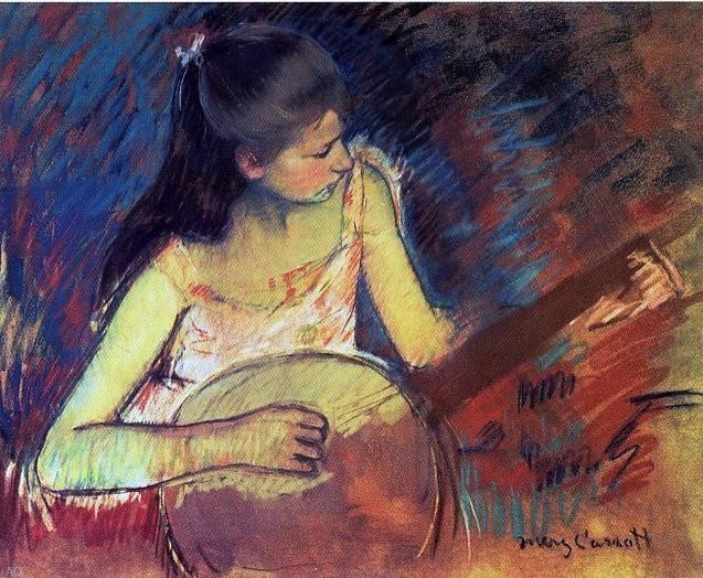 Mary Cassatt Girl With a Banjo Wall Decal