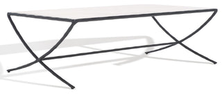 Safavieh Couture Debbie Rectangle Metal Coffee Table, Black/White