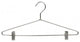 Metal Combo Hanger, Chrome Finish, Box of 25