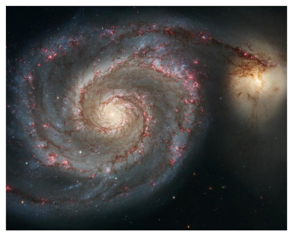"M51 - The Whirlpool Galaxy" Digital Paper Print by NASA, 26"x22"