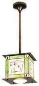 Meyda Lighting 15544 10" Square Texas Hold'em Mini Pendant