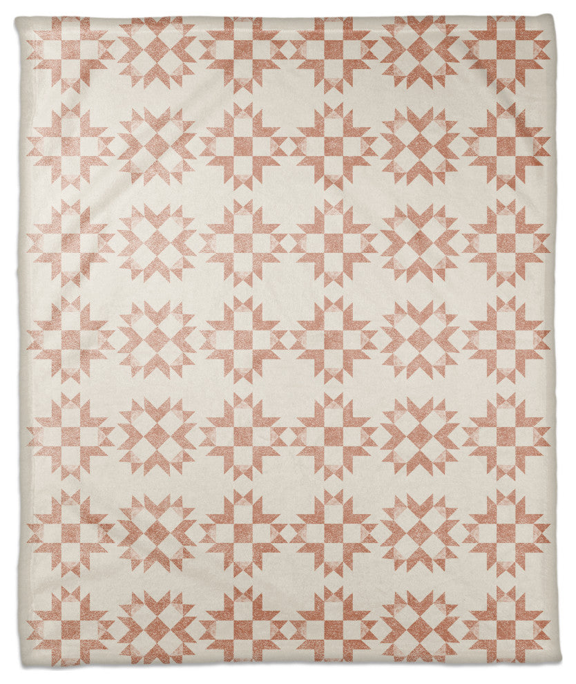 Peach Barn Star Blanket 50x60 Coral Fleece Blanket
