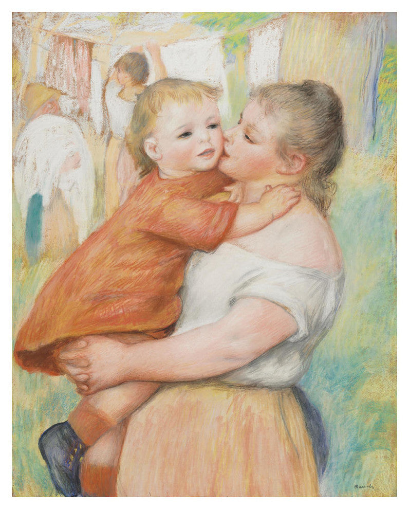 "Mother and Child, 1886" Digital Paper Print by Pierre-Auguste Renoir, 19"x24"