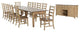 Brook 12-Piece 134" Rectangular Extendable Dining Set, Sideboard, Seats 12