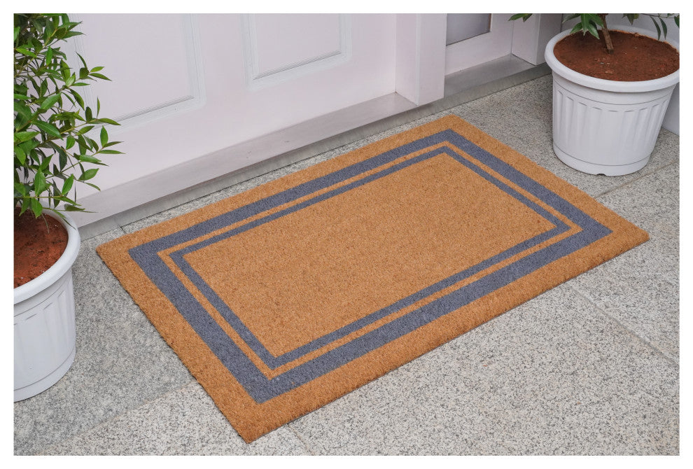Calloway Mills Periwinkle Border Doormat, 24"x36"