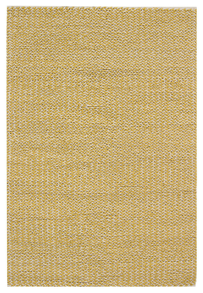 Milano Contemporary Area Rug, Yellow, 5''x7''6"