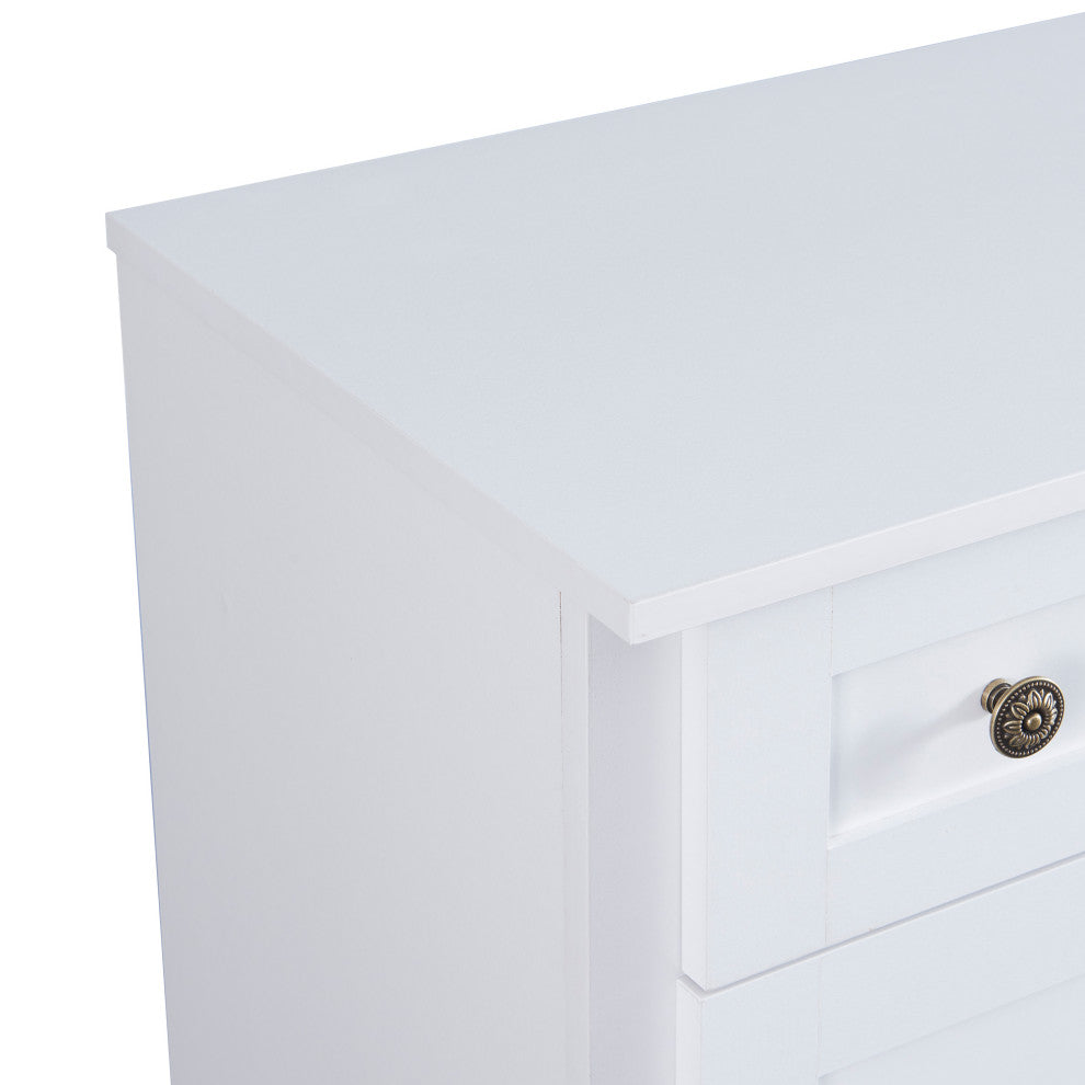 TATEUS 58" Kitchen Sideboard Storage Buffet Cabinet, White