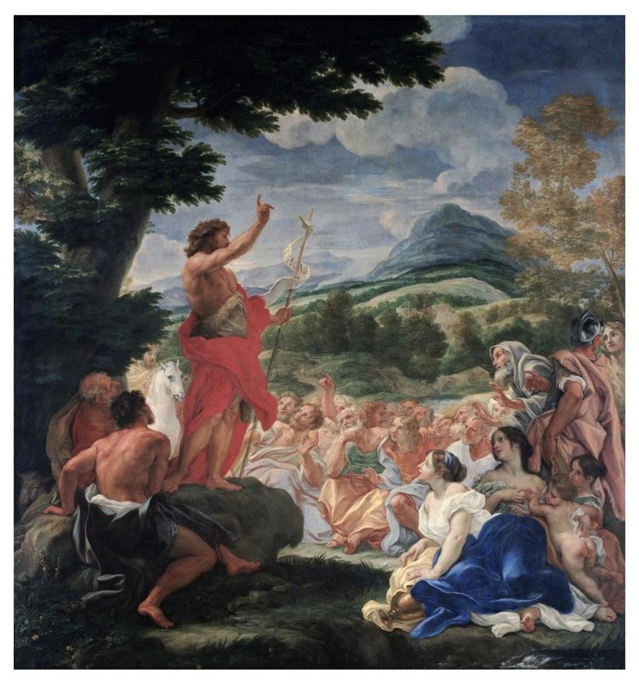 "The Sermon of St. John the Baptist" Digital Paper Print by Baciccio, 36"x38"