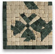 Marble Mosaic Border Accent Tile Clover Green 4.7x4.7 Polished Tumbled, 1 piece
