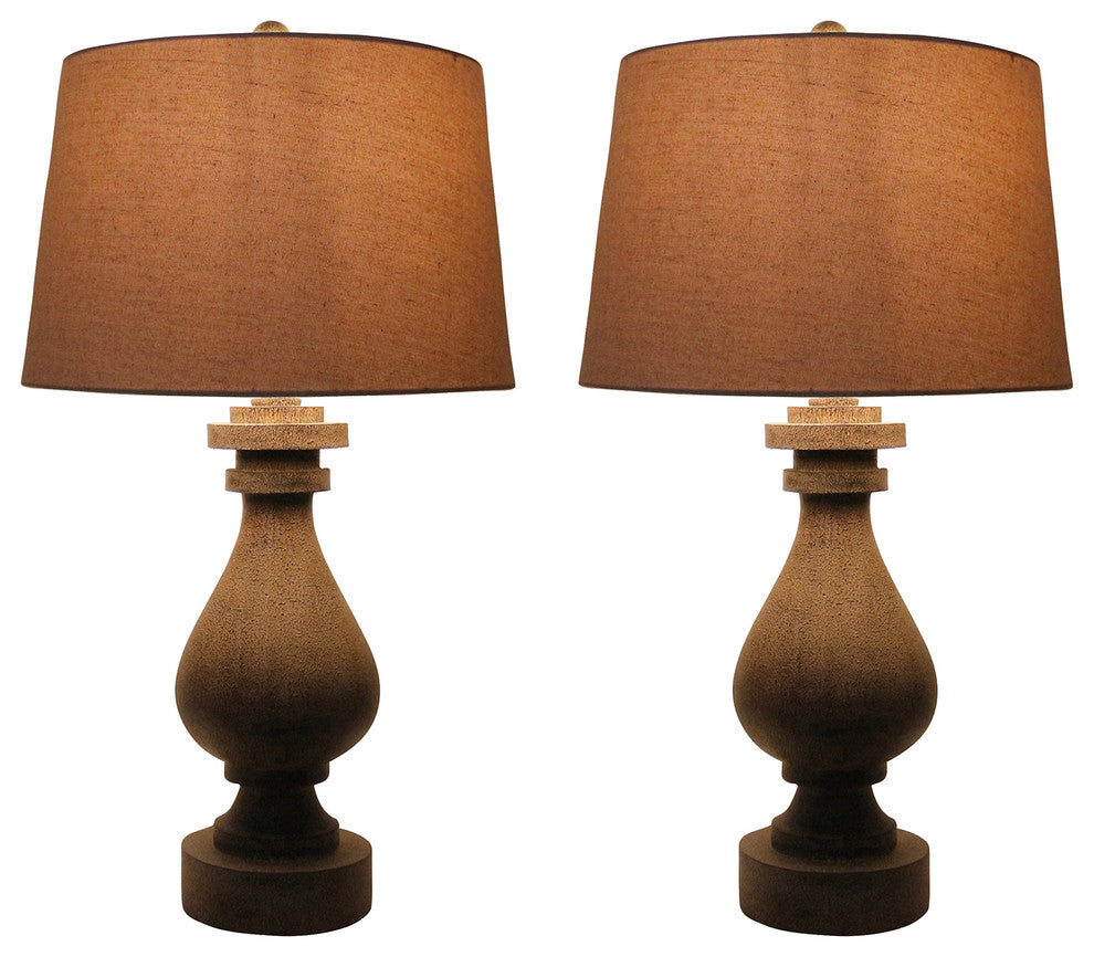 Urbanest, Set of 2, Cote Table Lamps, Concrete Finish, 26" Tall