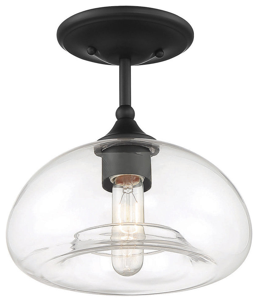 1-Light Ceiling Light, Matte Black