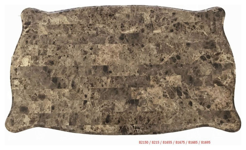 ACME Devayne Coffee Table, Marble and Dark Walnut