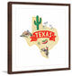 "Bold Red Texas" Framed Painting Print, 32x32