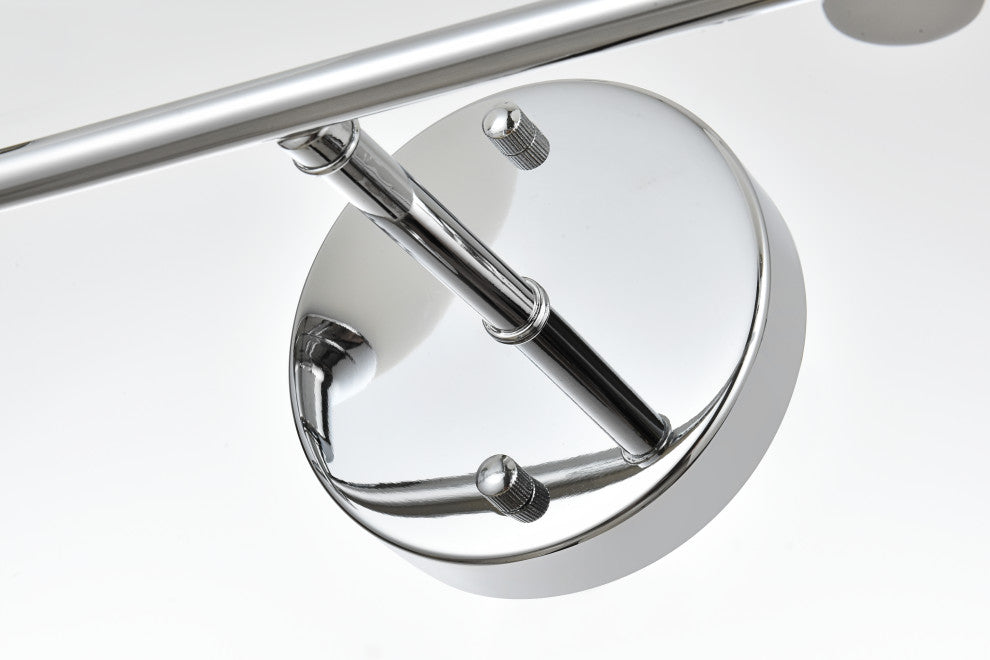 2 Light Chrome And Frosted White Bath Sconce