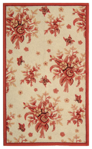 Safavieh Chelsea hk250c Floral Rug, Ivory/Rose, 2'6"x10'0" Runner