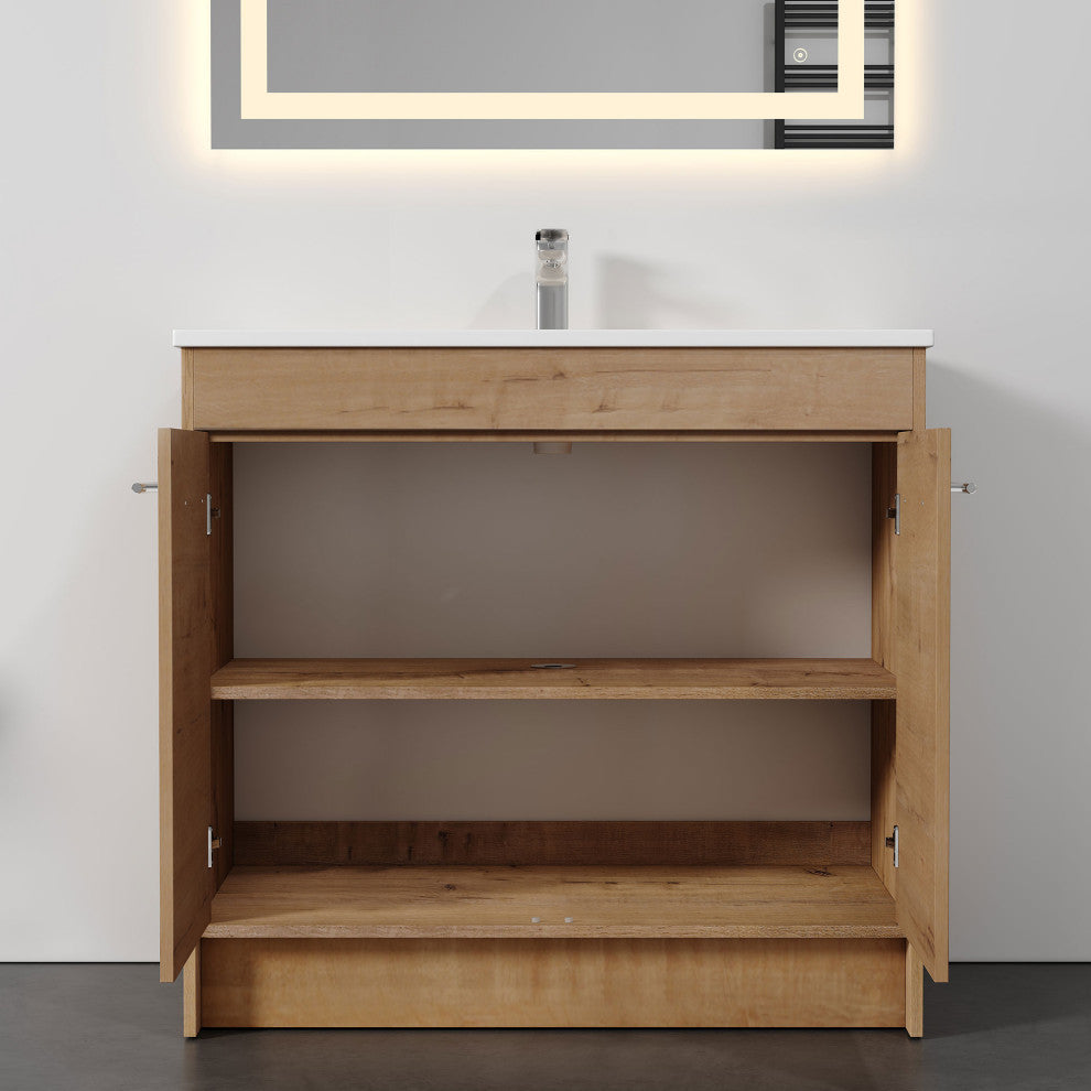 Jenny Oak Natural Vanity Kit, 36" Wide