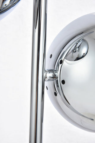 Midcentury Modern Chrome And Clear 2-Light Table Lamp