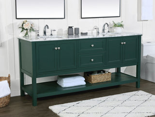 Home Living 72" Double Bathroom Vanity, Green
