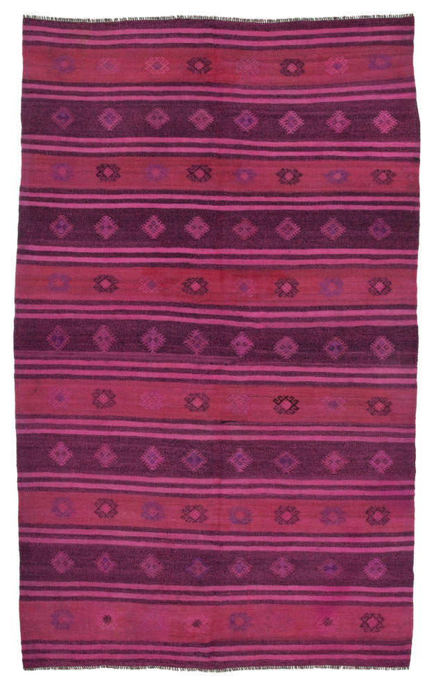 Rug N Carpet - Hand-knotted Turkish 5' 9'' x 9' 0'' Contemporary Wool Kilim Rug