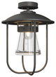 Erlenmeyer Outdoor Semi-Flush, Coastal Natural Iron Finish, Clear Glass