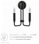 Sconce Wall Lamp Light Fixture, Black, Mid Century Living Kitchen Bistro Cafe