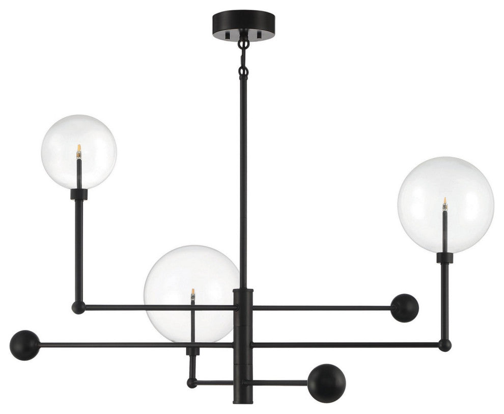 3-Light Chandelier, English Bronze