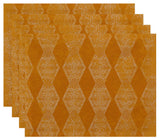 Pyramid Stripe Geometric Print Placemat, Set of 4, Gold