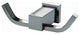 Dawn Square Series Double Robe Hook Satin Nickel Finish