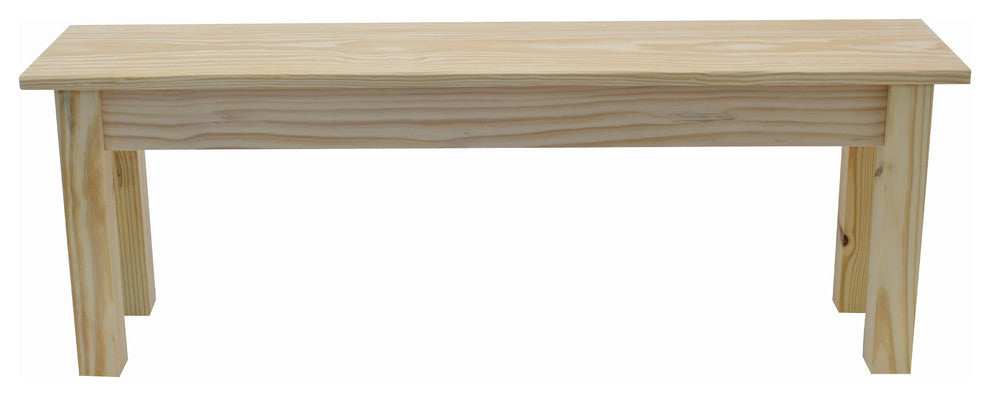 Canvas Collection Unfinished Bench, Unfinished, 48"