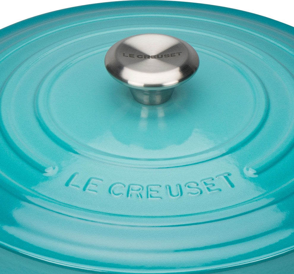 Le Creuset Signature Cast Iron Round Casserole, 20 cm, Teal