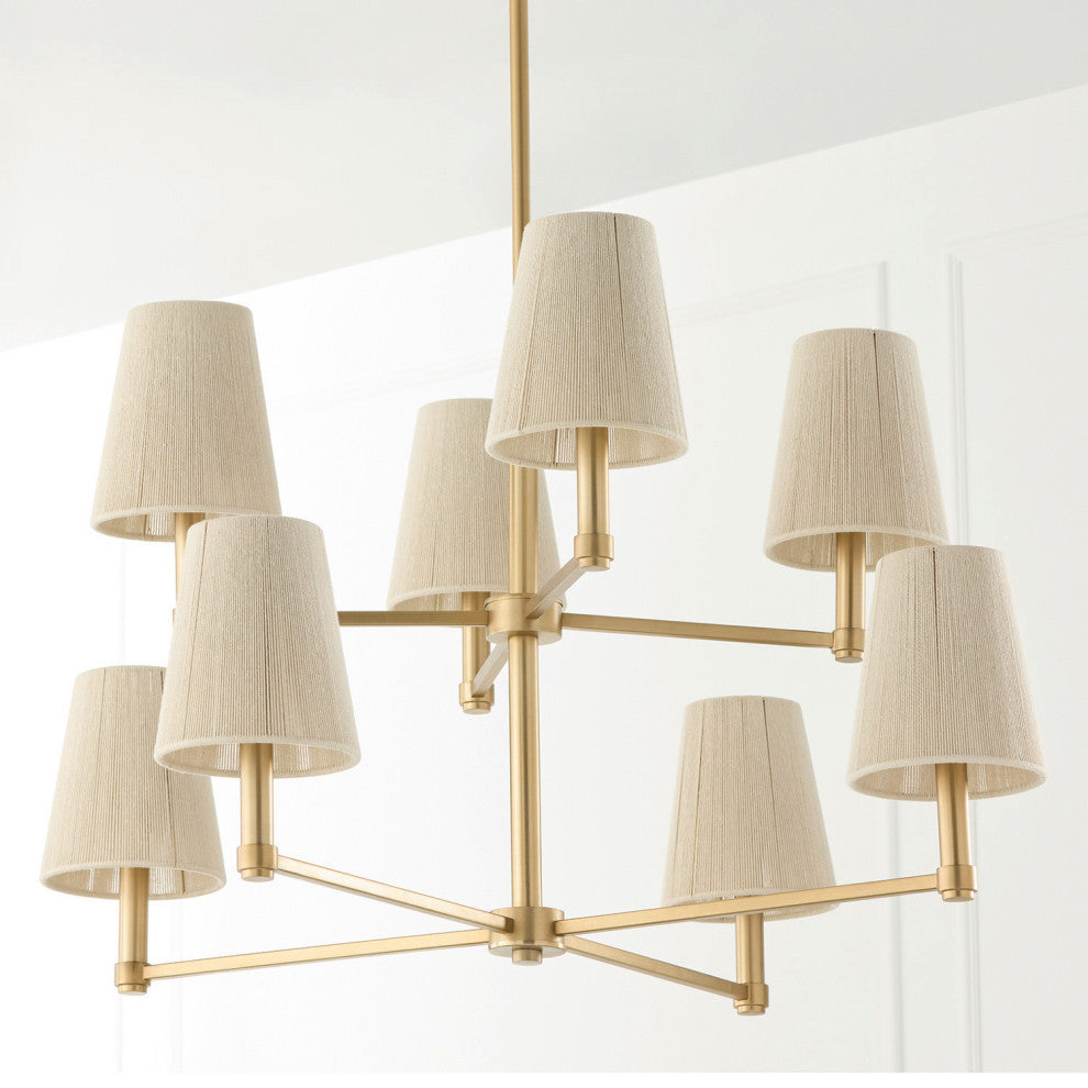 Capital Lighting 454581 Mira 8 Light 38"W Chandelier - Matte Brass