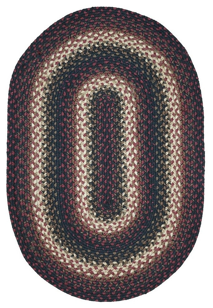 Homespice Decor Prescott Jute Braided Rug 27"x45", Oval