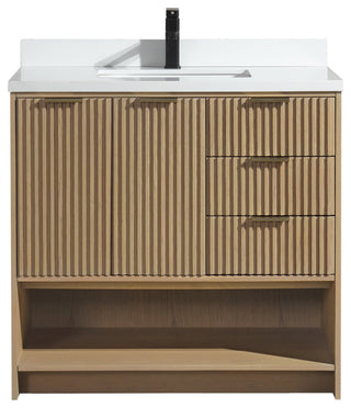 Ari Kitchen and Bath San Diego Bath Vanity, Oak, 36", Freestanding