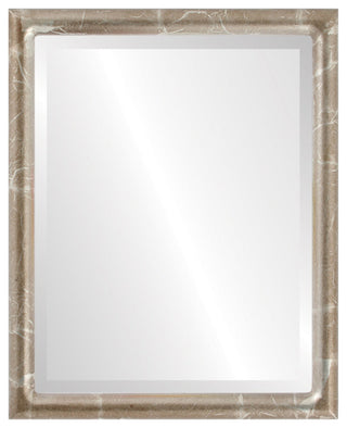 Pasadena Framed Rectangle Mirror, Champagne Silver, 21"x25"