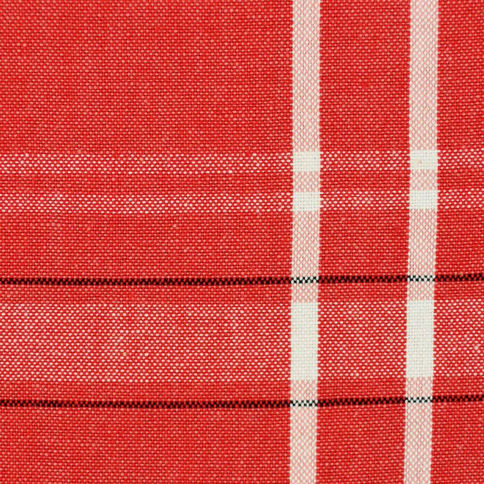 DII Red French Stripe Tablecloth 52x52"